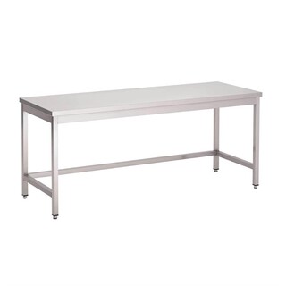 photo 1 table inox sans étagère basse gastro m 1800 x 700 x 850mm