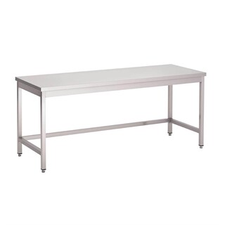 photo 1 table inox sans étagère basse gastro m 2000 x 700 x 850mm