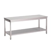 Photo 1 matériel référence GS031: Table de préparation inox 304 avec étagère basse Gastro M 85x100x70cm