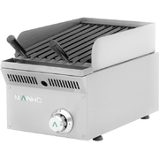 Grill pierre de lave grille acier gaz 30cm