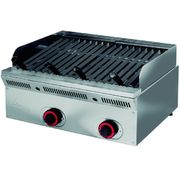 Grill pierre de lave grille acier gaz 60 cm