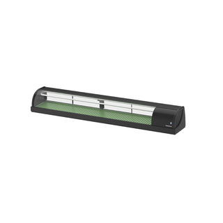 photo 1 vitrine à sushis avec éclairage led - couleur noir - compresseur à droite (côté client) - 2100 mm