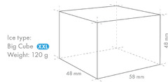Photo 1 matériel référence IM65PELM: Machine à glaçons en forme de gros cube - gaz r290 - production 45 kg - glaçon xxl 48x58x48 mm