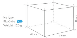 photo 1 machine à glaçons en forme de gros cube - gaz r290 - production 45 kg - glaçon xxl 48x58x48 mm