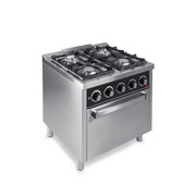 Photo 1 matériel référence C4F750H: Fourneau 4 feux vifs s/750  avec four á gaz