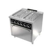 Photo 1 matériel référence CB4F750HE: Fourneau "basic" 4 feux vifs s/750  avec four électrique