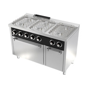 Photo 1 matériel référence CB6F600H: Fourneau "basic" 6 feux vifs s/600 avec four á gaz