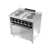 Photo 1 matériel référence CE4P600H: Fourneau électrique 4 plaques 600 avec four électrique