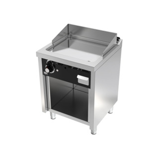 photo 1 fry-top s/600 chromée 600  sur placard