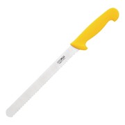 Photo 1 matériel référence C810: Couteau à trancher denté Hygiplas jaune 255mm