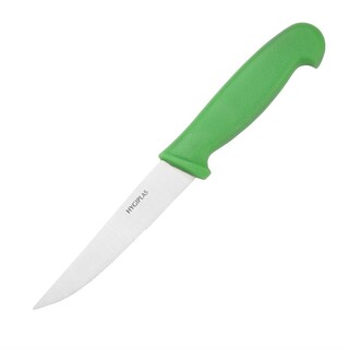 photo 1 couteau à légumes denté hygiplas vert 100mm