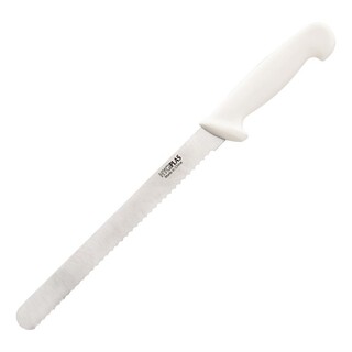 photo 1 couteau à trancher denté hygiplas blanc 255mm