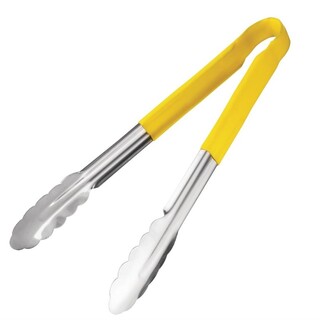 photo 1 pince de service à code couleur hygiplas 300mm jaune