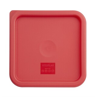 photo 2 couvercle carré rouge moyen hygiplas