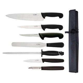photo 2 ensemble de 7 couteaux pour débutants avec couteau de cuisinier 265mm et étui hygiplas