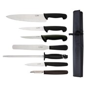 Photo 1 matériel référence F203: Ensemble de 7 couteaux pour débutants avec couteau de cuisinier 265mm et étui Hygiplas