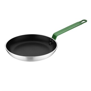 photo 2 poêle aluminium antiadhésive teflon platinum plus hygiplas avec manche vert 240mm