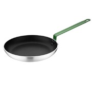 Photo 1 matériel référence FB472: Poêle aluminium antiadhésive teflon platinum plus hygiplas avec manche vert 280mm