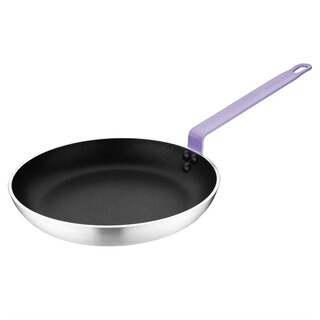photo 2 poêle aluminium antiadhésive teflon platinum plus hygiplas avec manche violet 240mm