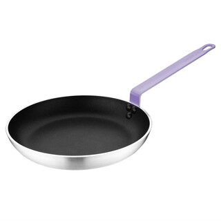 photo 1 poêle aluminium antiadhésive teflon platinum plus hygiplas avec manche violet 240mm