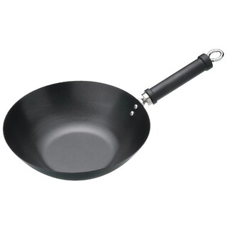 photo 1 wok antiadhésif fond plat kitchen craft 305mm