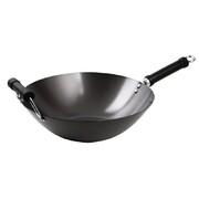 Photo 1 matériel référence K250: Wok antiadhésif fond plat 35cm