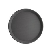 Photo 1 matériel référence C556: Plateau antidérapant en plastique Olympia Kristallon rond noir 280mm