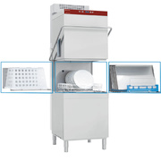 Lave-vaisselle batteries a capot, panier 600x500 mm adoucisseur en continu condenseur-récupérateur de buées
