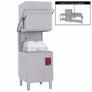 Lave-vaisselle capot, panier 500x500 mm + Table entrée/sortie+Table de prélavage à droite + Douchette