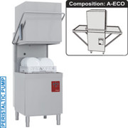 Lave-vaisselle capot, panier 500x500 mm + 2 Tables entrée / sortie éco