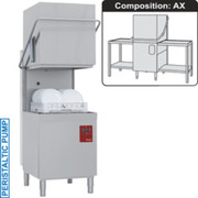 Lave-vaisselle capot, panier 500x500 mm + 2 Tables entrée / sortie
