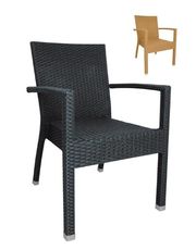 Lot de 4 fauteuils en rotin empilables