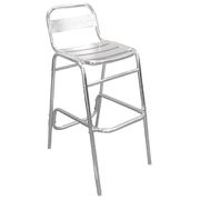 Lot de 4 tabourets de bar en aluminium