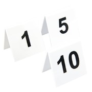 Lot de numéros de table en plastique Olympia 1-10
