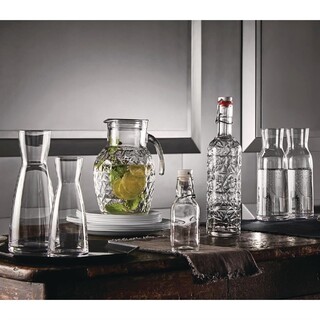 photo 2 carafes transparentes bormioli ypsilon 1l - lot de 6