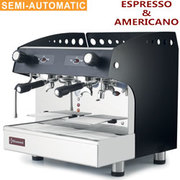 Machine à café expresso 2 groupes, semi-automatique noir