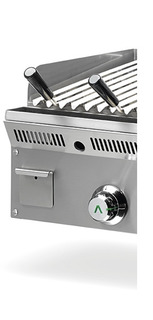 photo 2 grill pierre de lave grille acier gaz 30cm