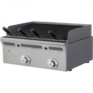 photo 1 grill pierre de lave grille acier gaz 60 cm