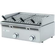 Photo 1 matériel référence ELBI-62G: Grill pierre de lave grille inox gaz 60 cm