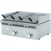 Photo 1 matériel référence ELBI-93G: Grill pierre de lave grille inox gaz 90 cm