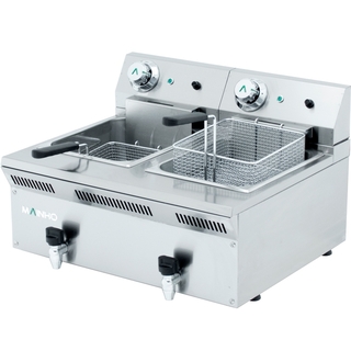 photo 1 friteuse éléctrique double zone 2 x 8litres