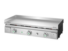 Photo 1 matériel référence MAX-100G: Plancha professionnelle gaz acier rectifié lisse 100 cm