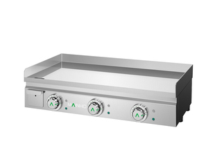 photo 1 plancha professionnelle électrique chrome dur lisse 80 cm