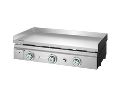 Photo 1 matériel référence MAX-80G: Plancha professionnelle gaz acier rectifié lisse 80 cm