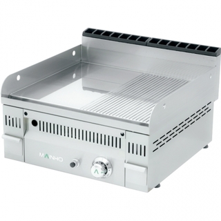 photo 1 plancha professionnelle chrome dur gaz 60cm rainurée