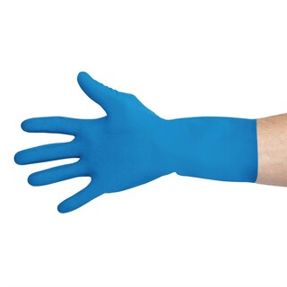 photo 5 gants contact alimentaire étanches bleus mapa vital 165 taille l 1 paire