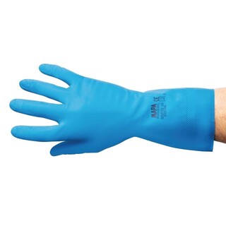 photo 6 gants contact alimentaire étanches bleus mapa vital 165 taille m 1 paire