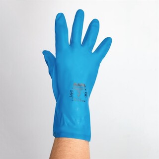 photo 6 gants contact alimentaire et nettoyage étanches bleus mapa ultranitril 475 l