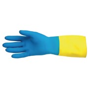 Photo 1 matériel référence FA296-L: Gants étanches protection chimique légère bleus et jaunes mapa alto 405 l