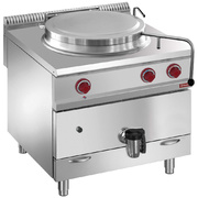 Marmite gaz, cuve 150 lit. chauffage direct, sur meuble